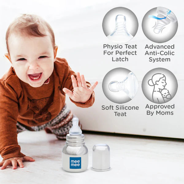 Premium Steel Feeding Bottle (120 ml)