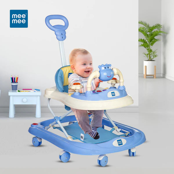 Baby Walker with Adjustable Height and Push Handle Bar