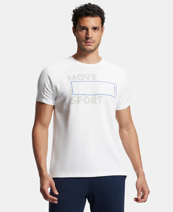 #MV02 Super Combed Cotton Blend Graphic Printed Round Neck Half Sleeve T-Shirt with Stay Fresh Treatment