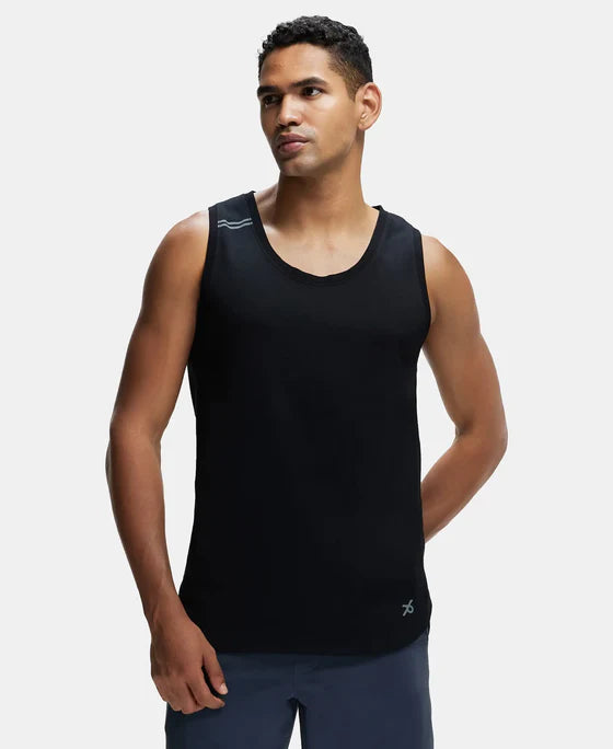 #MV06 Super Combed Cotton Blend Solid Performance Tank Top with Breathable Mesh