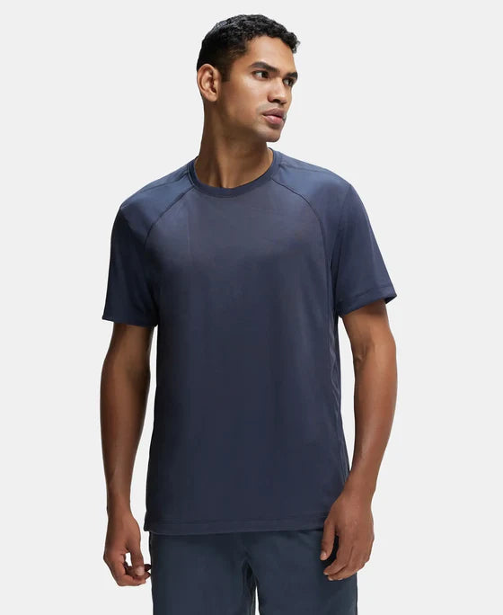 #MV15 Microfiber Fabric Round Neck Half Sleeve T-Shirt with Breathable Mesh