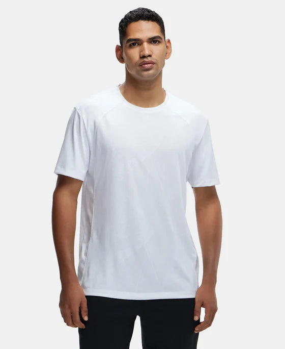 #MV15 Microfiber Fabric Round Neck Half Sleeve T-Shirt with Breathable Mesh