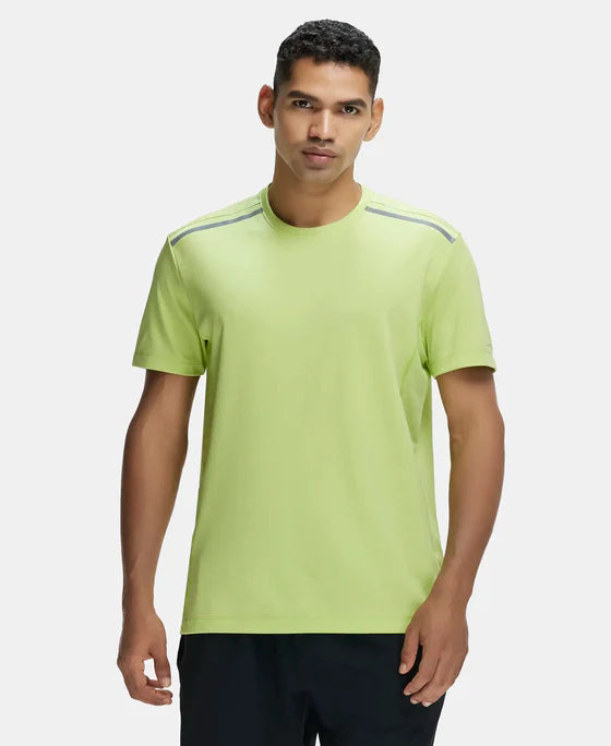 #MV35 Recycled Microfiber Elastane Stretch Half Sleeve Round Neck T-Shirt with Breathable Mesh