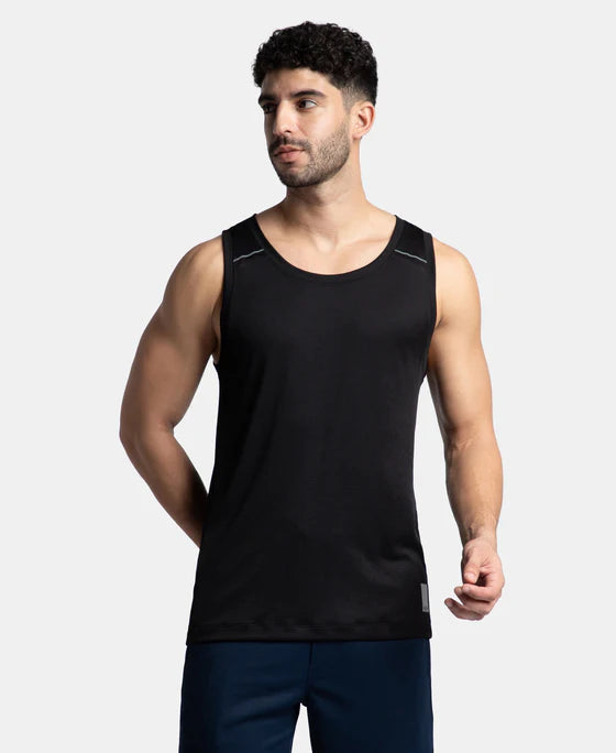 #MV57 Lightweight Microfiber Solid Tank Top with Breathable Mesh