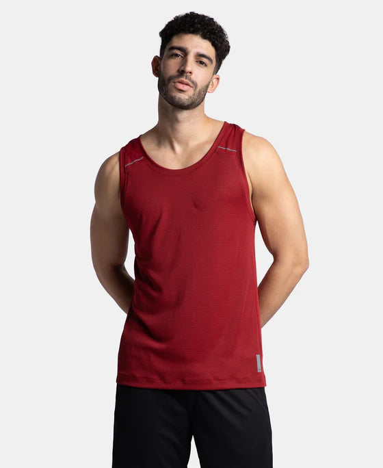#MV57 Lightweight Microfiber Solid Tank Top with Breathable Mesh