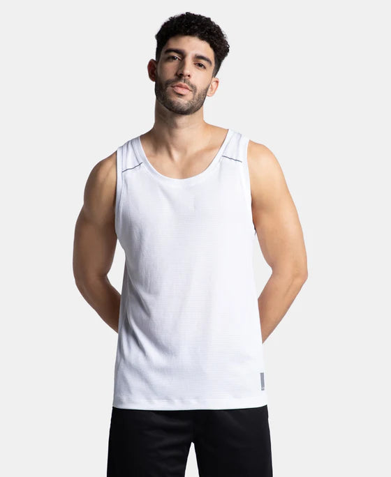 #MV57 Lightweight Microfiber Solid Tank Top with Breathable Mesh