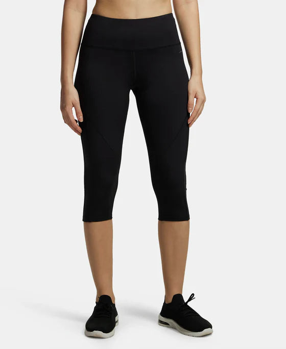 #MW36 Microfiber Elastane Stretch Slim Fit Capri with Back Waistband Pocket -