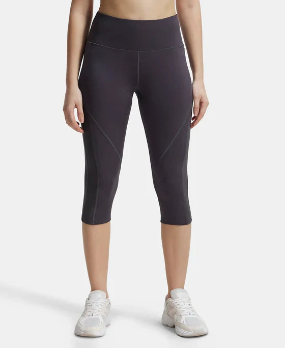 #MW36 Microfiber Elastane Stretch Slim Fit Capri with Back Waistband Pocket -