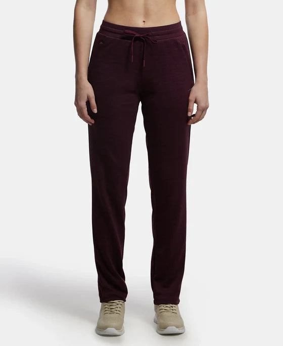#MW54 Microfiber Fabric Straight Fit Trackpants with Side Zipper Pockets