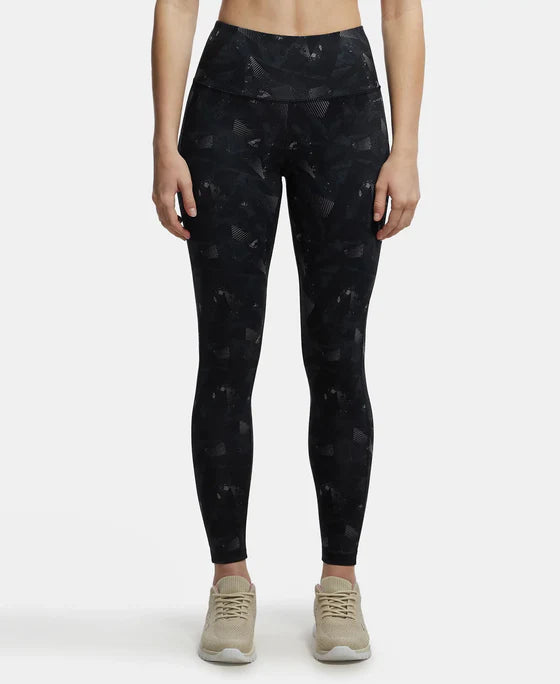 #MW68 Microfiber Elastane Stretch Performance 7/8th Leggings with Broadwaistband & Back Pocket
