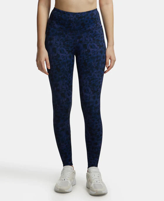 #MW68 Microfiber Elastane Stretch Performance 7/8th Leggings with Broadwaistband & Back Pocket