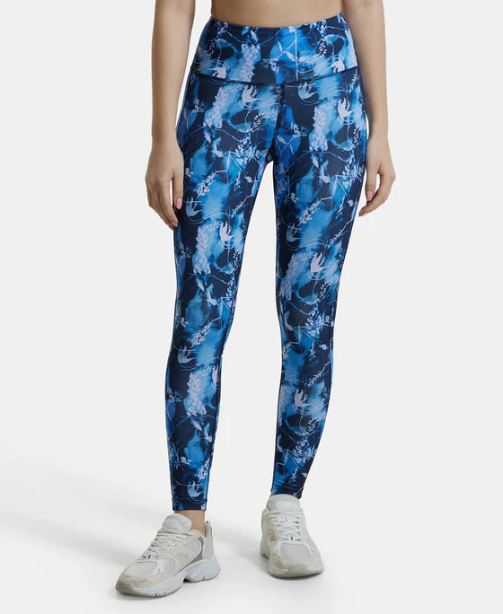 #MW68 Microfiber Elastane Stretch Performance 7/8th Leggings with Broadwaistband & Back Pocket