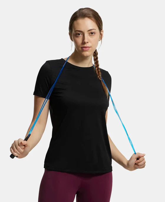 #MW71 Microfiber Polyester Fabric Relaxed Fit Solid Round Neck Half Sleeve T-Shirt