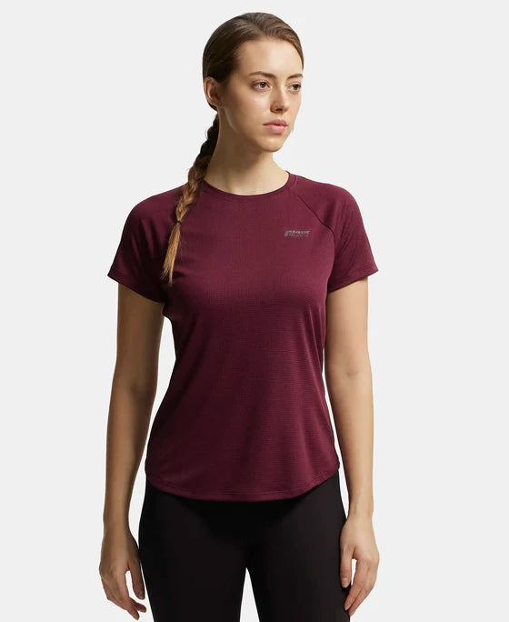 #MW73 Microfiber Fabric Relaxed Fit Half Sleeve Breathable Mesh T-Shirt