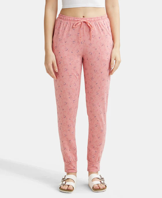 #RX61 Super Combed Cotton Relaxed Fit Cuffed Hem Styled Printed Pyjama With Side Pockets