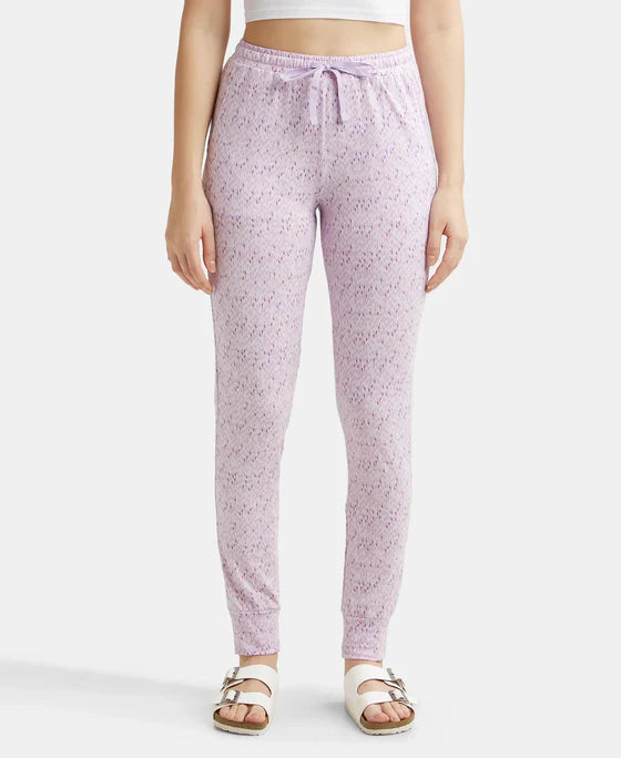 #RX61 Super Combed Cotton Relaxed Fit Cuffed Hem Styled Printed Pyjama With Side Pockets