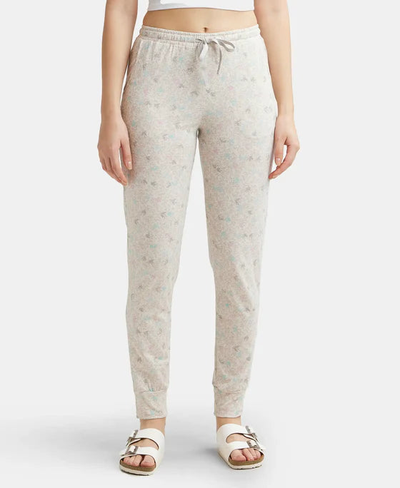 #RX61 Super Combed Cotton Relaxed Fit Cuffed Hem Styled Printed Pyjama With Side Pockets