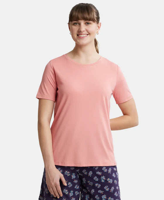 #RX71 Micro Modal Cotton Relaxed Fit Round neck Half Sleeve T-Shirt -