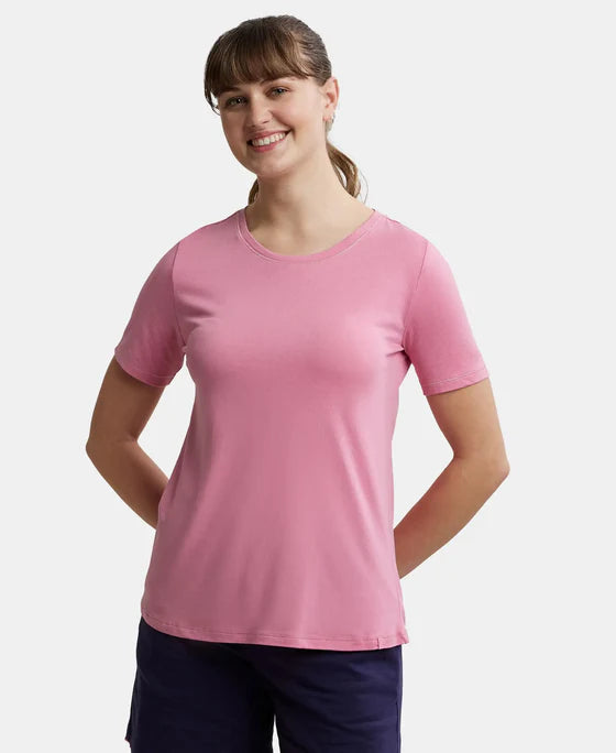 #RX71 Micro Modal Cotton Relaxed Fit Round neck Half Sleeve T-Shirt -