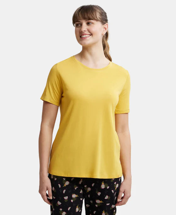 #RX71 Micro Modal Cotton Relaxed Fit Round neck Half Sleeve T-Shirt -