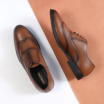 Healers Tan Formal Lacing Oxford Shoes For Men SAGAR-15 By Liberty