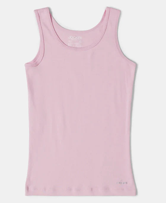 #SG02 Girl's Super Combed Cotton Rib Solid Inner Tank Top
