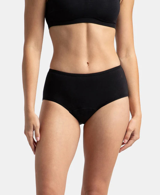 #SW05 Super Combed Cotton Elastane Stretch Period Panty with Leak Proof Inner Absorbent Layer and StayFresh Treatment