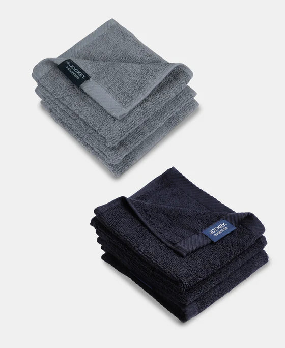 #T301 Pack of 6 Cotton Terry Ultrasoft and Durable Solid Face Towe