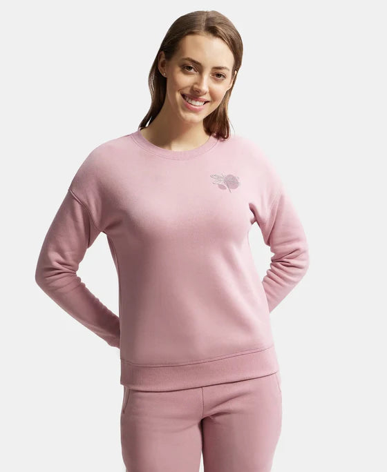 #U109 Super Combed Cotton Rich Fleece Fabric Printed Sweatshirt with Drop Shoulder Styling