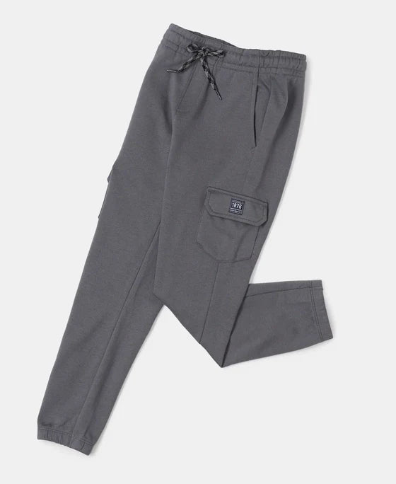 #UB67 Boy's Super Combed Cotton Rich Cargo Pants with Cuffed Hem