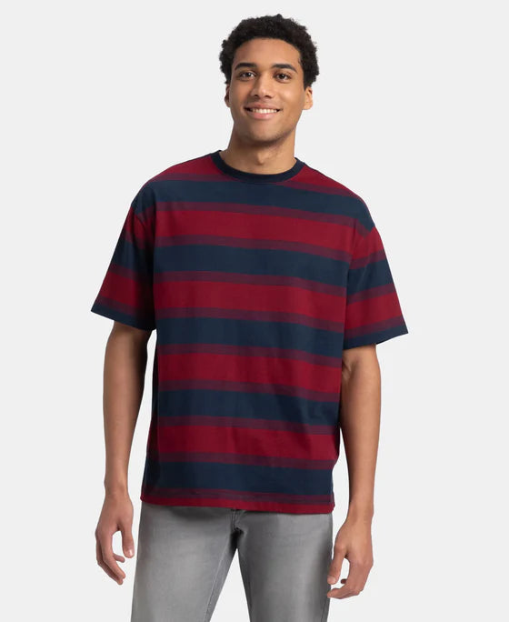 #UM24 Super Combed Cotton Rich Striped Oversized T-Shirt