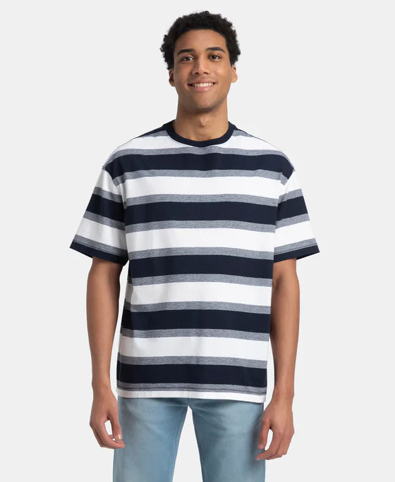 #UM24 Super Combed Cotton Rich Striped Oversized T-Shirt