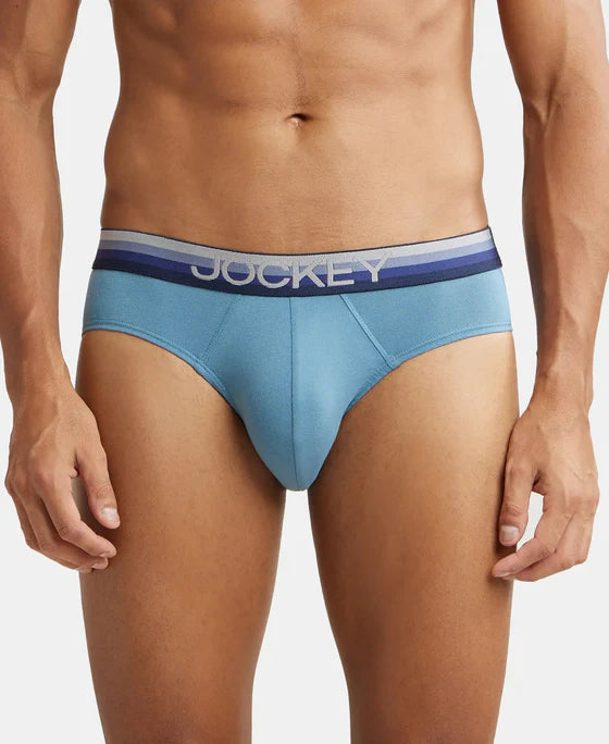 #US07 Super Combed Cotton Elastane Stretch Solid Brief with Ultrasoft Waistband -