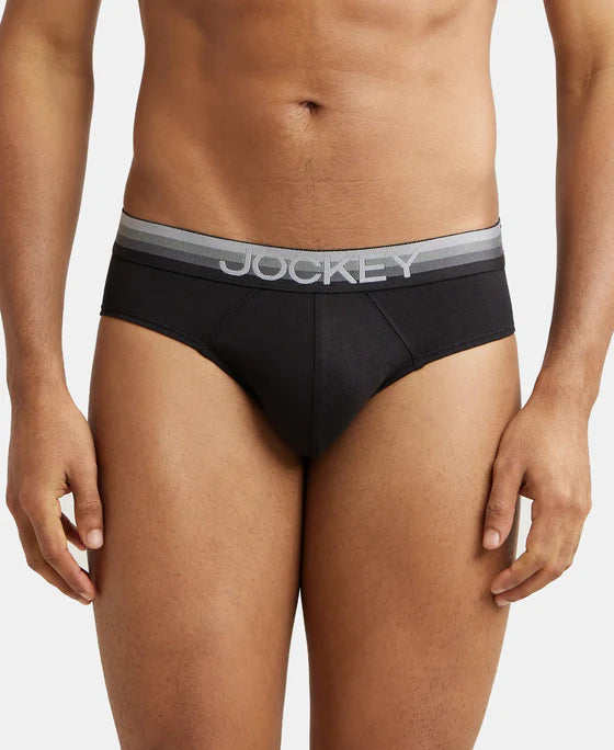 #US07 Super Combed Cotton Elastane Stretch Solid Brief with Ultrasoft Waistband -