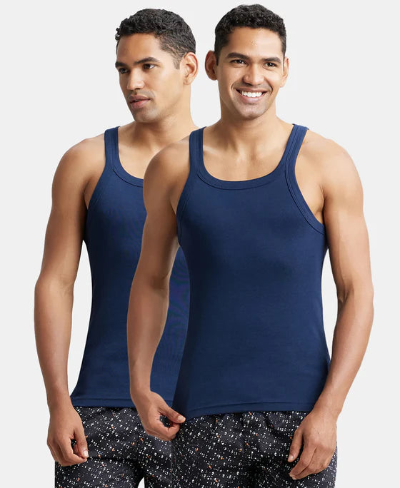 #US26 Super Combed Cotton Rib Square Neck Gym Vest