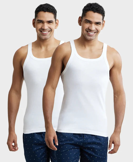 #US26 Super Combed Cotton Rib Square Neck Gym Vest