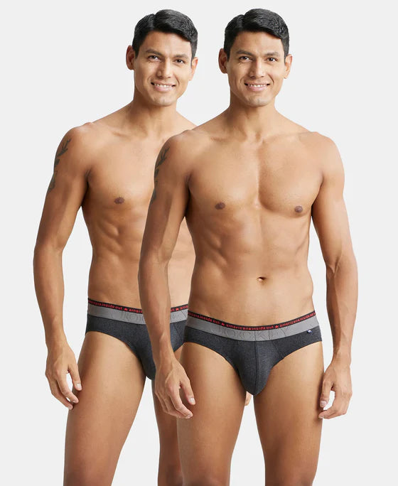 #US59 Super Combed Cotton Elastane Stretch Solid Brief with Ultrasoft Waistband