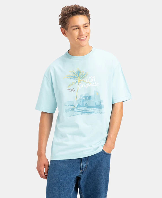 #US81 Super Combed Cotton Rich Graphic Printed Oversized T-Shirt