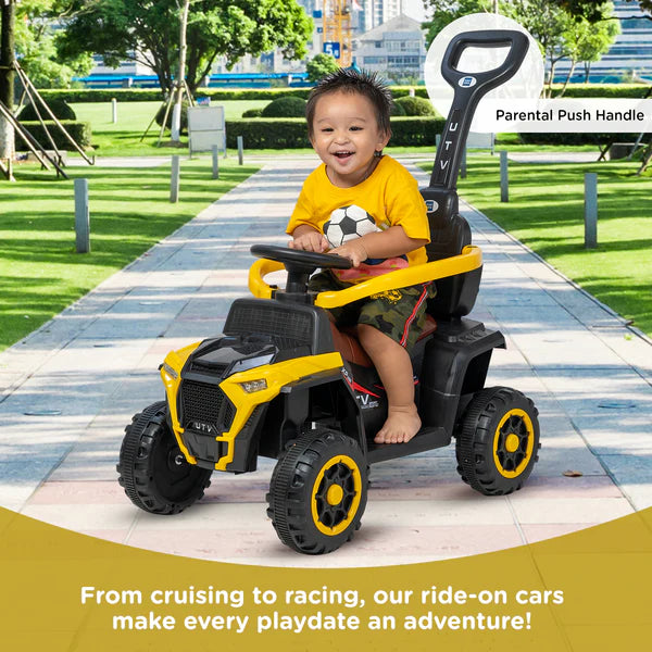 Mee Mee Kids Ride-On – Safe & Fun Push Car for Toddlers with Parental Control Handle (Yellow)