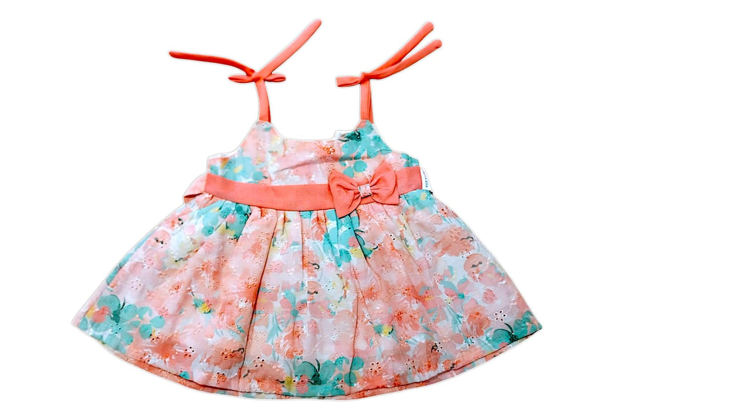 MEE MEE Peach Cotton Frock