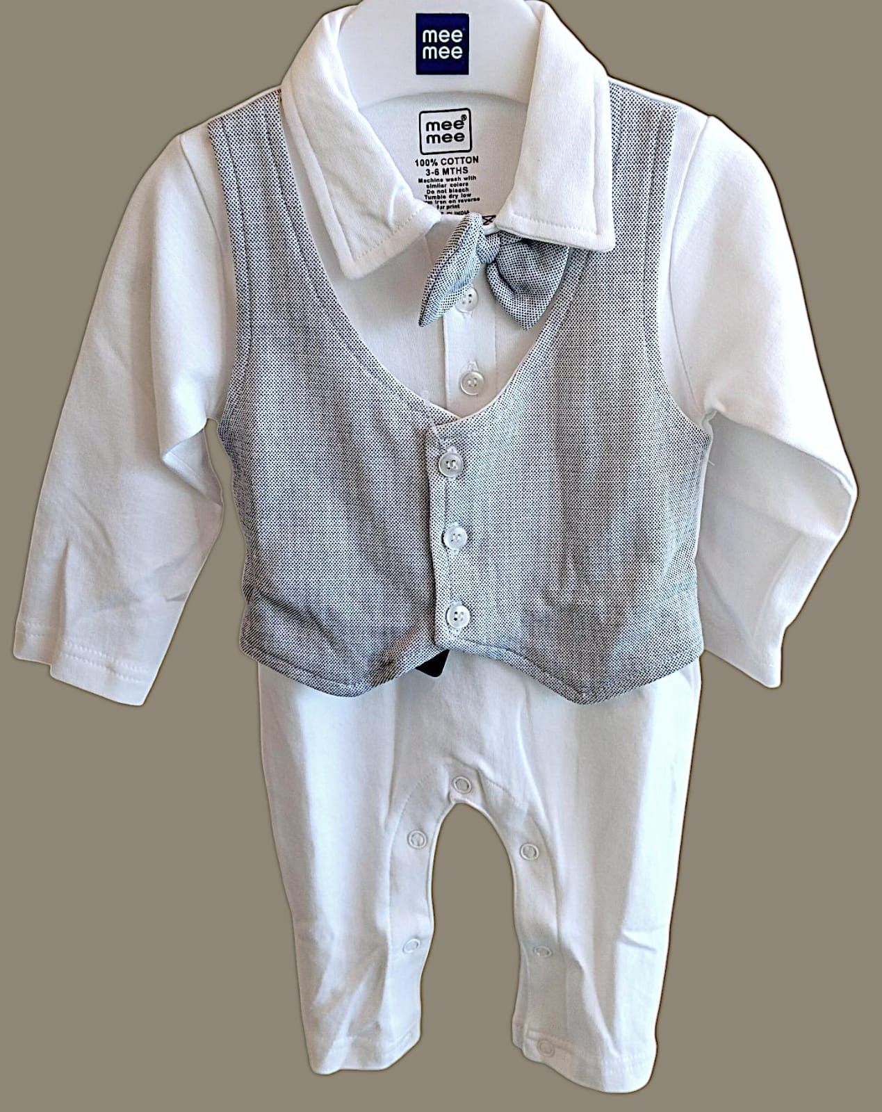 Baby Boy's Vest Set With Bow Tie