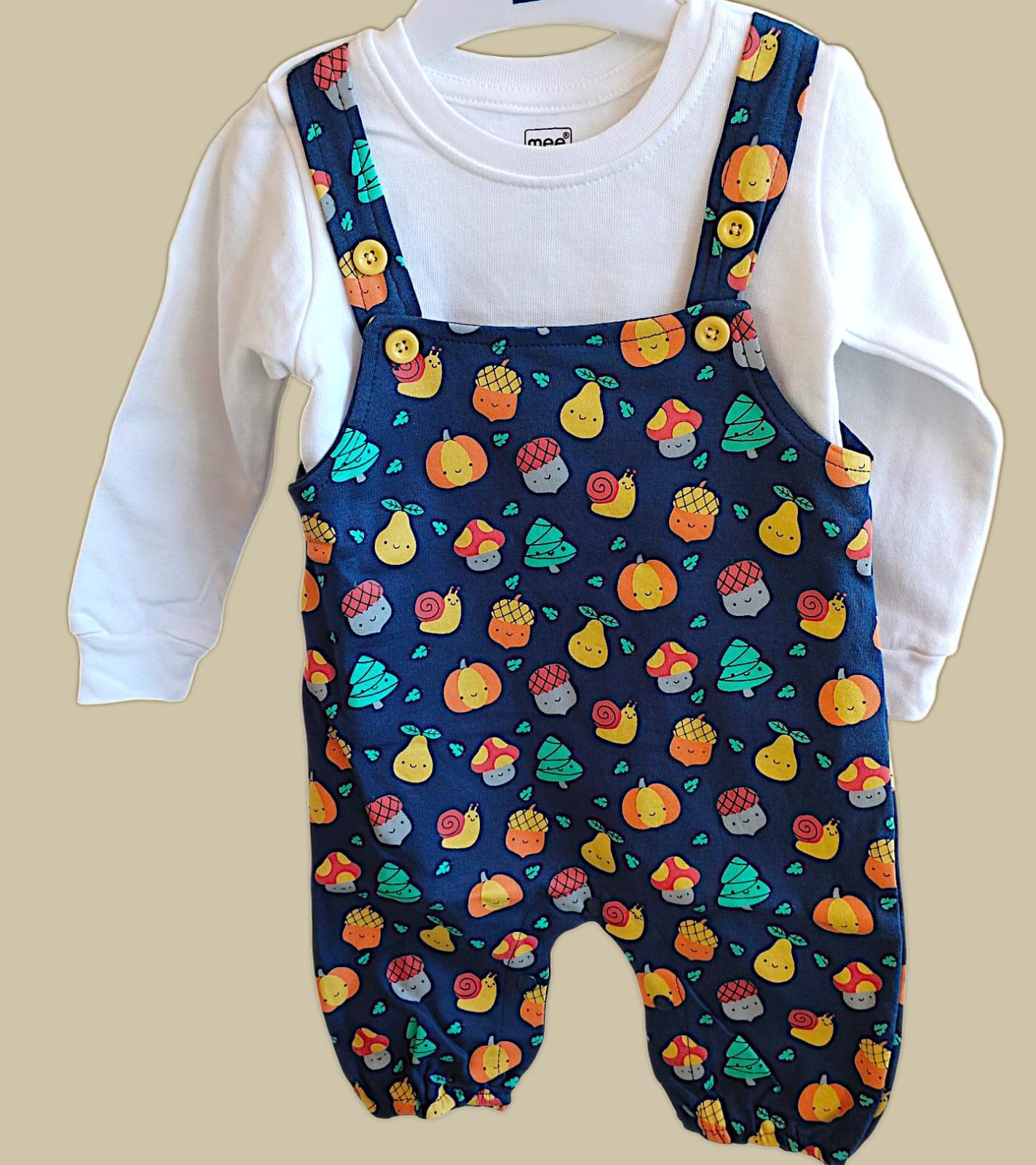 Mee Mee Denim Romper Set
