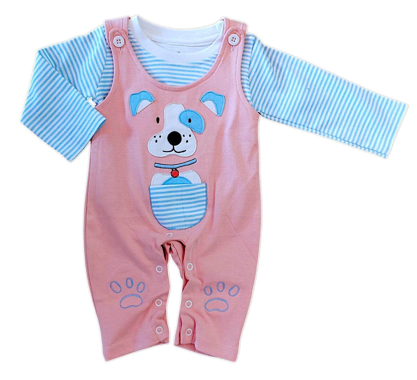 Printed Fleece Romper For Girls - (Pink)