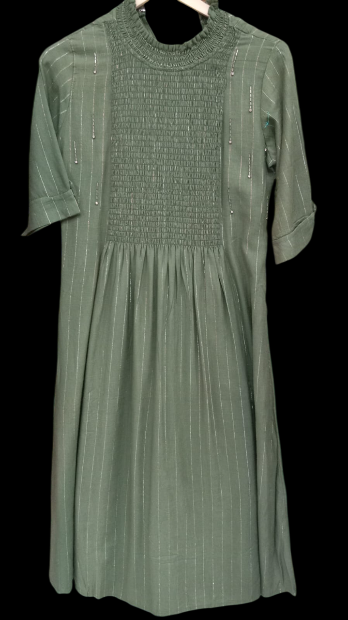 cotton fit and flare dress features#KS-S25-DR-0006