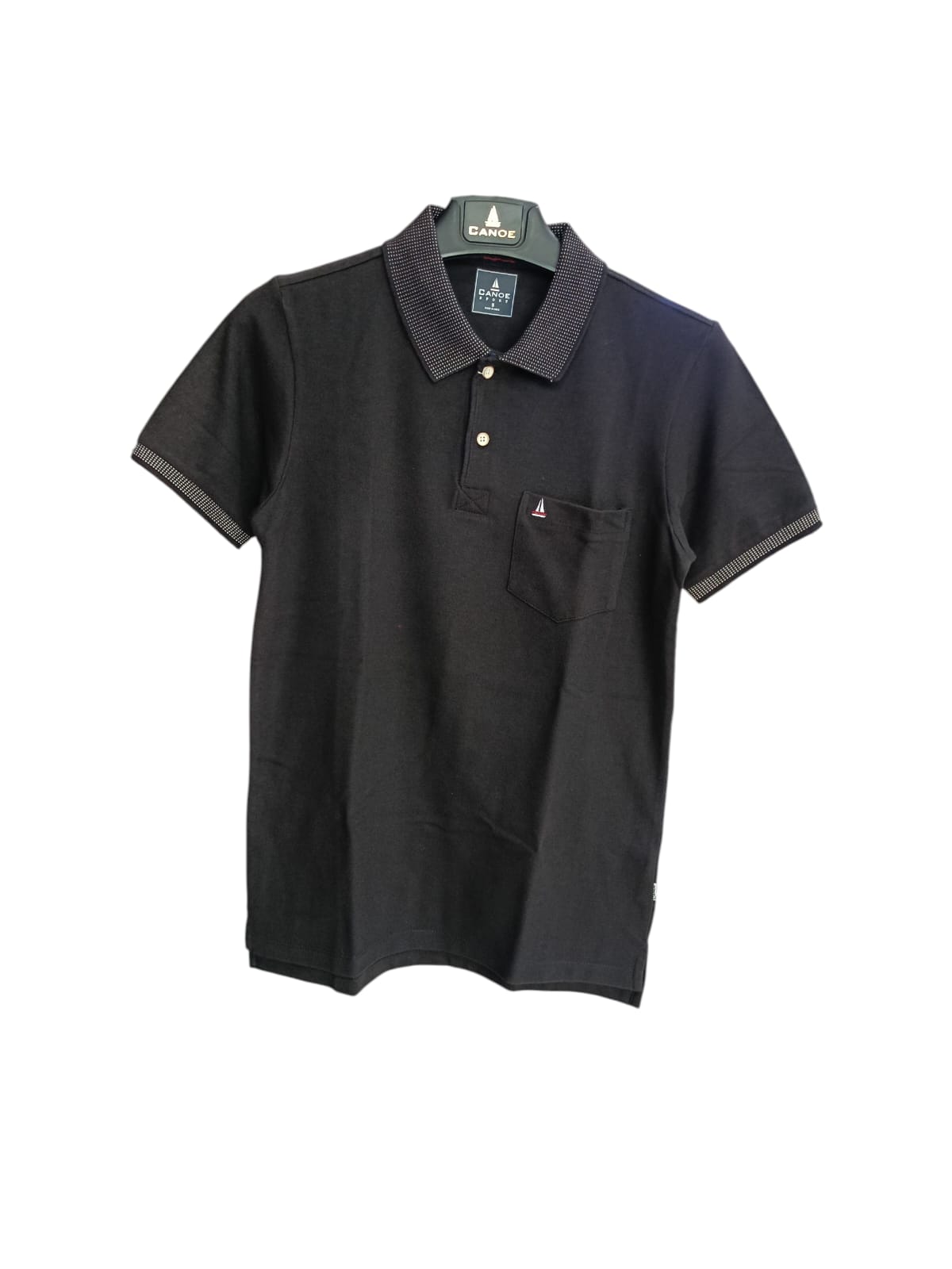 Canoe Men Short Sleeve Polo Neck SOLID Pattern T-Shirt # TSH-ANGELA