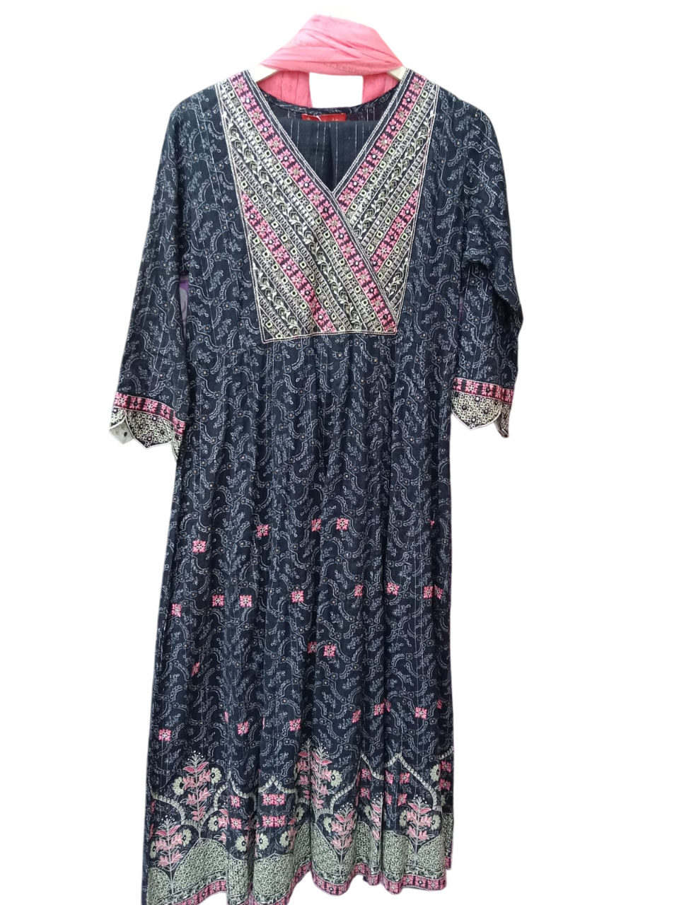 Black  printed Kurta with Palazzos with dupatta #KS-A24-SK-1010