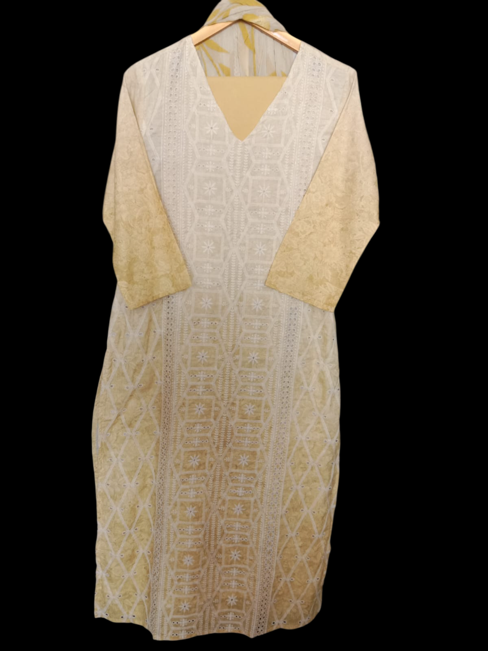 Embroidered Kurta with Trousers & Dupatta # KS-A25-SK-0069