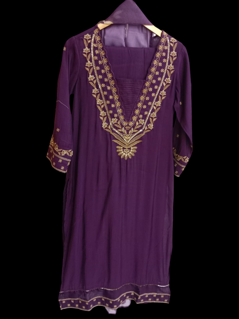 Embroidered Kurta with Trousers & Dupatta #KS-A24-KS-1103