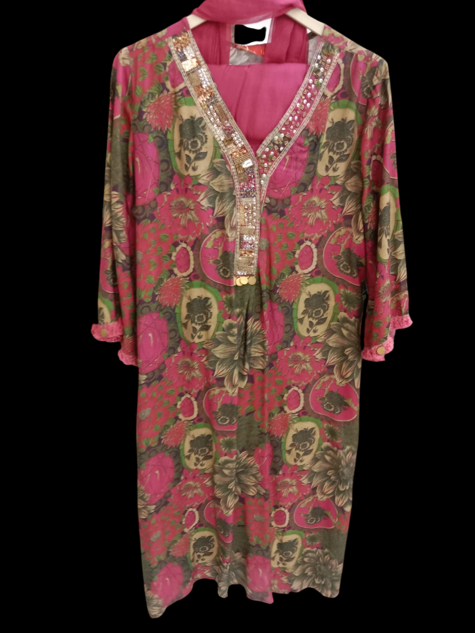 Embroidered Kurta with Trousers & Dupatta #KS-A24-SK-1134