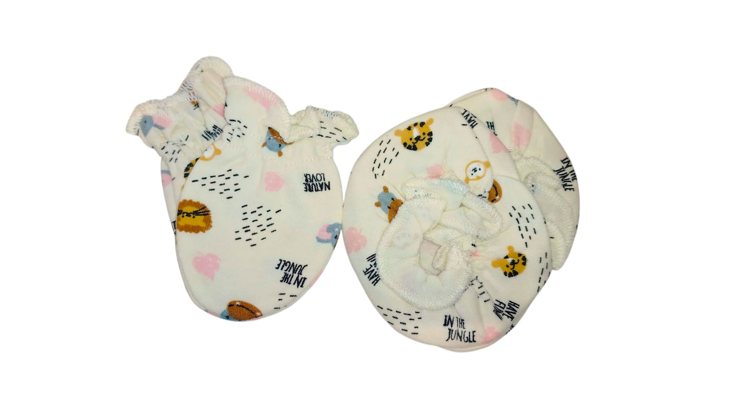 Premium & Soft Baby Cap, Mitten & Booties Set | Comfortable & Essential for Babies, Infants & New Borns